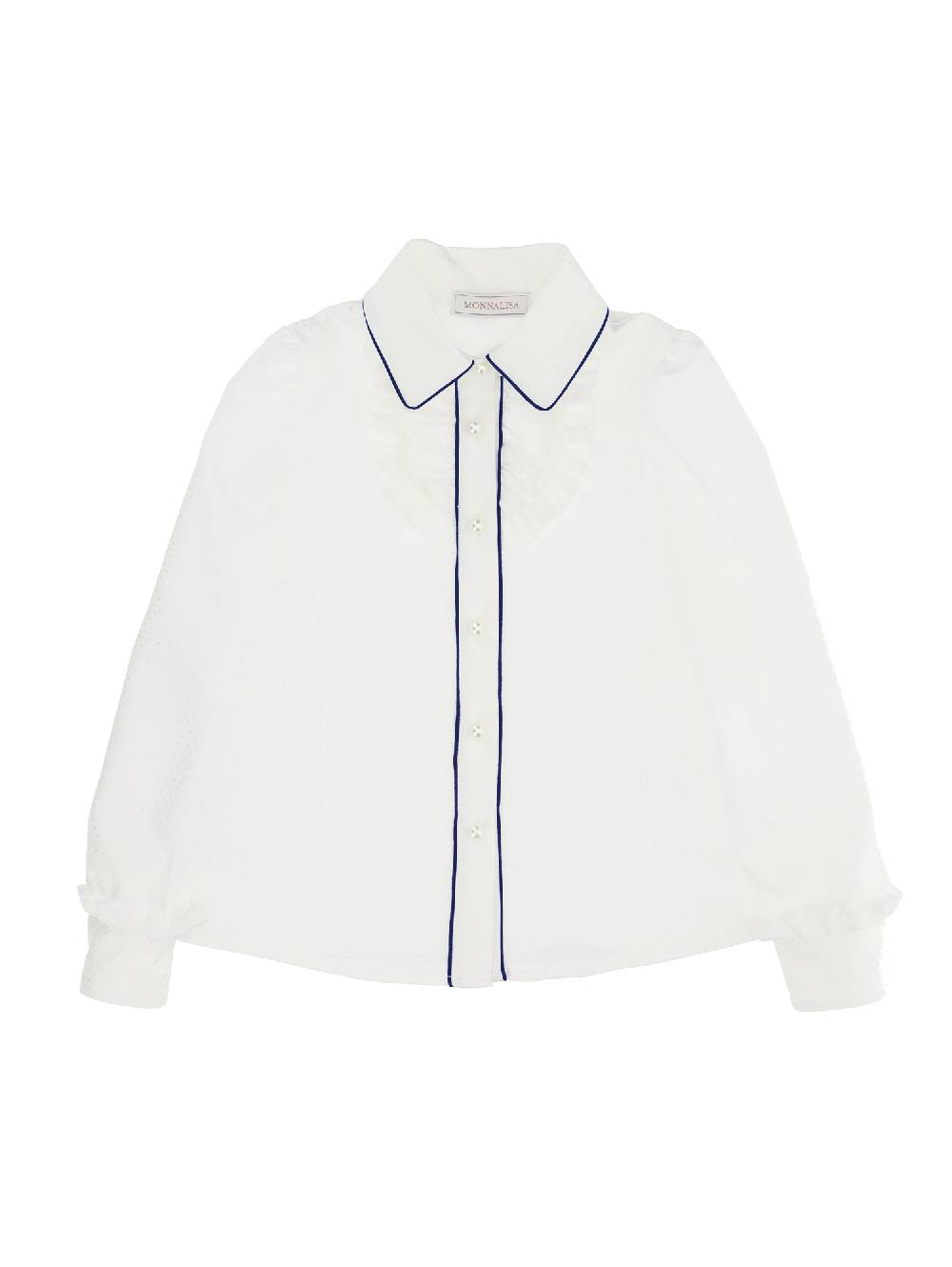 Monnalisa Camicia popeline rouches pois