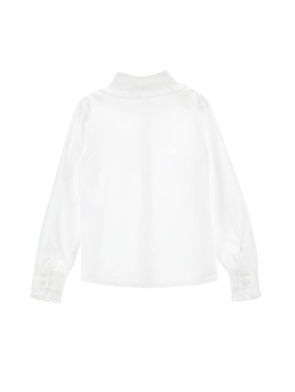 Monnalisa Camicia Stretch Con Fiocco