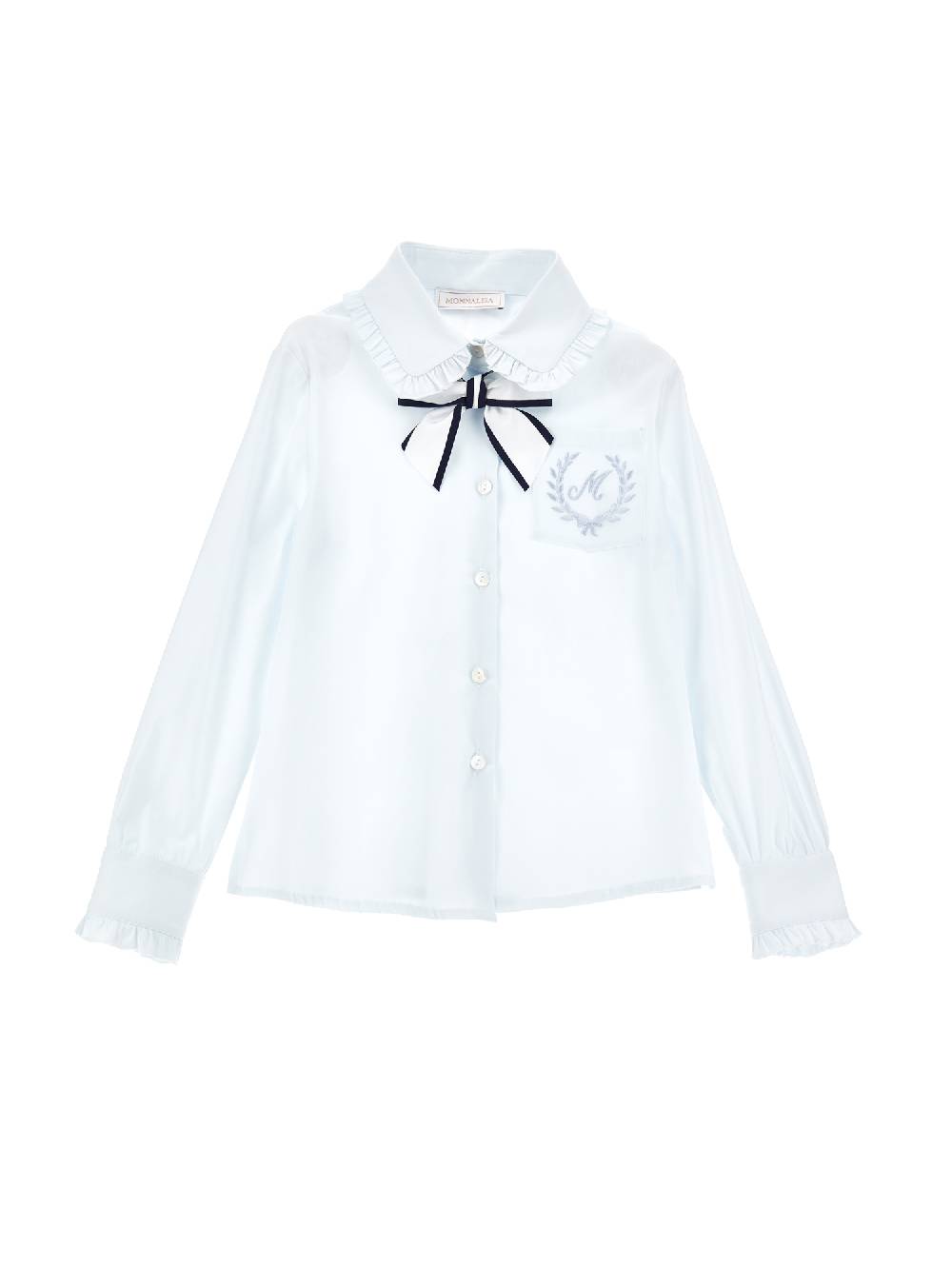 Monnalisa Camicia stretch con fiocco