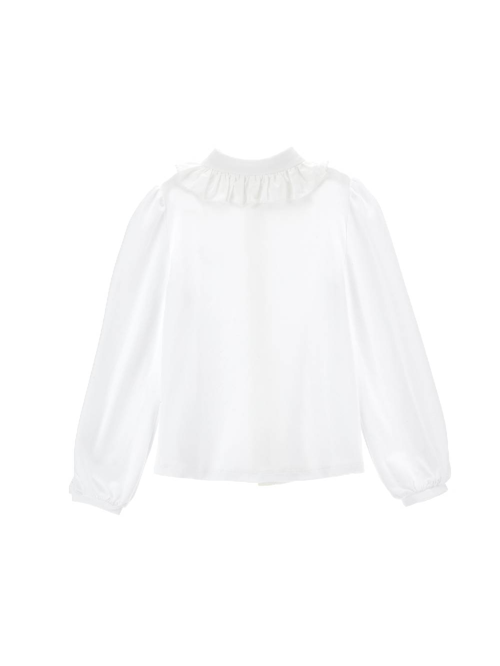 Monnalisa Camicia Stretch Cotone Organico Strass