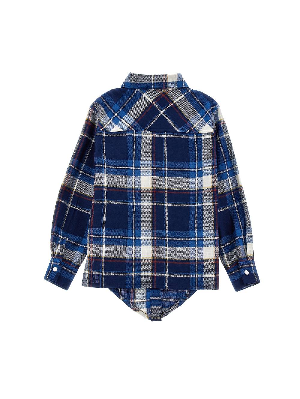 Monnalisa Camicia Tartan Lunga Da Annodare