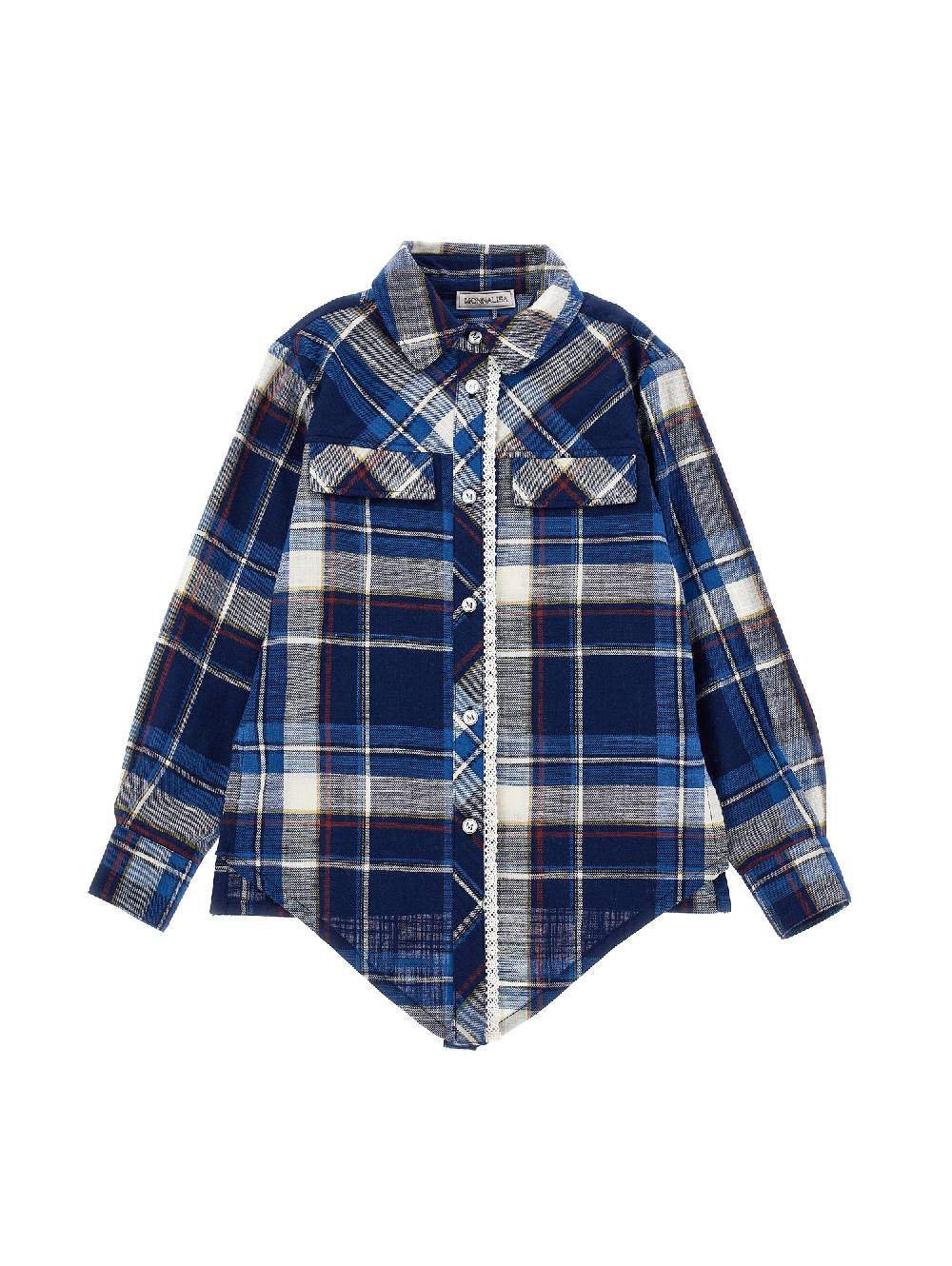 Monnalisa Camicia tartan lunga da annodare