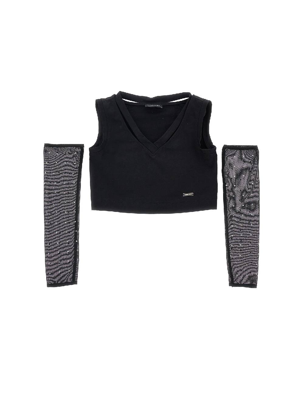 Monnalisa Canotta jersey con manicotti