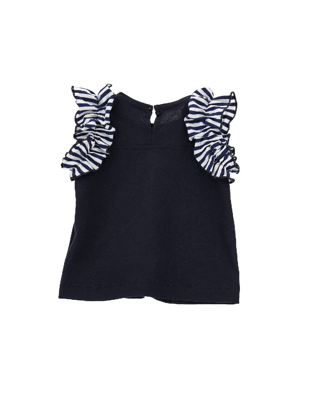 Monnalisa Canotta Jersey Con Rouches