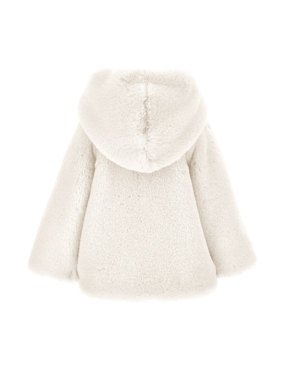 Monnalisa Cappottino Peluche Con Cappuccio