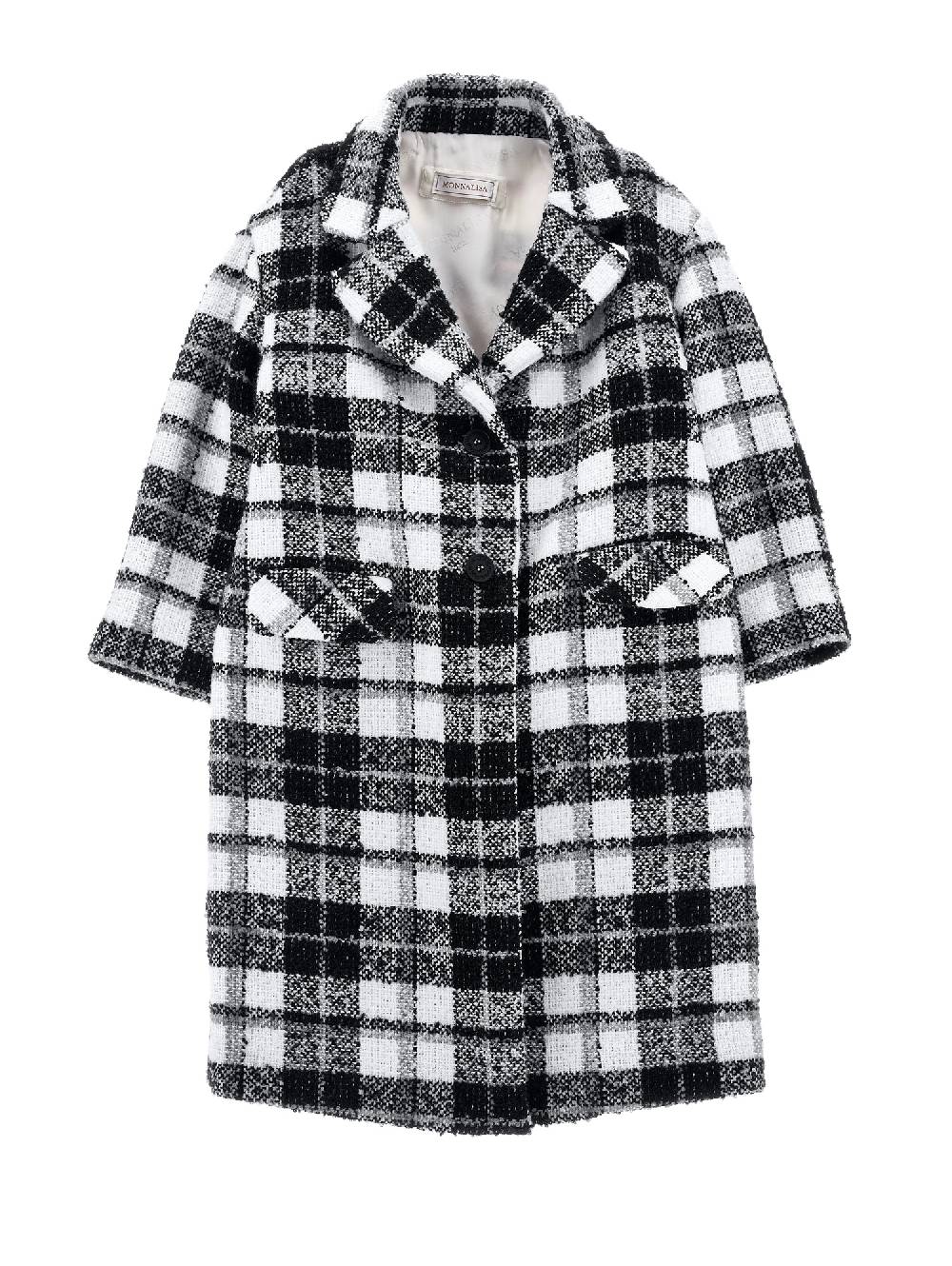 Monnalisa Cappotto bouclé tartan