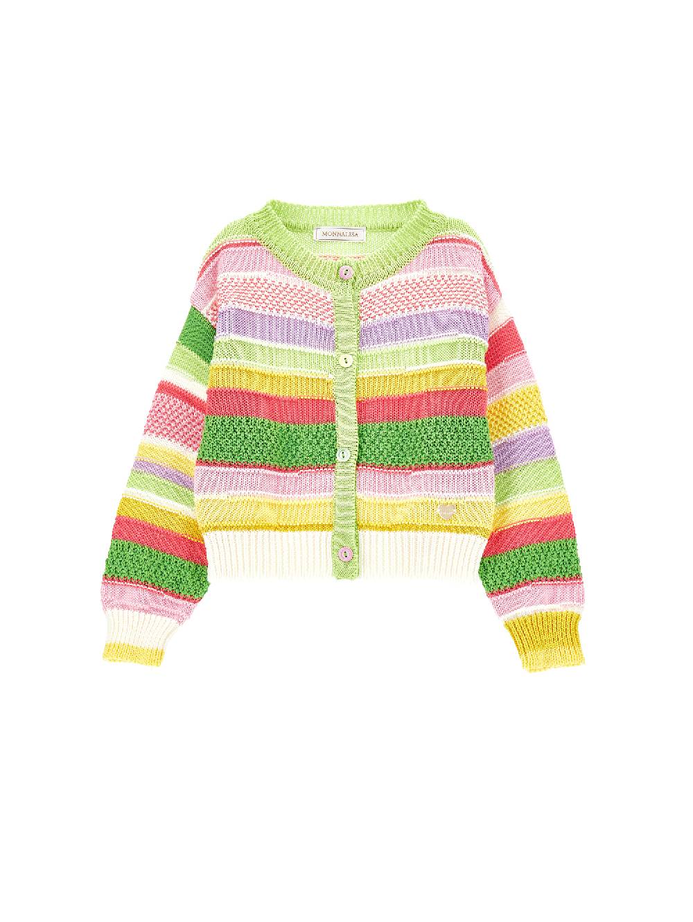 Monnalisa Cardigan cotone righe
