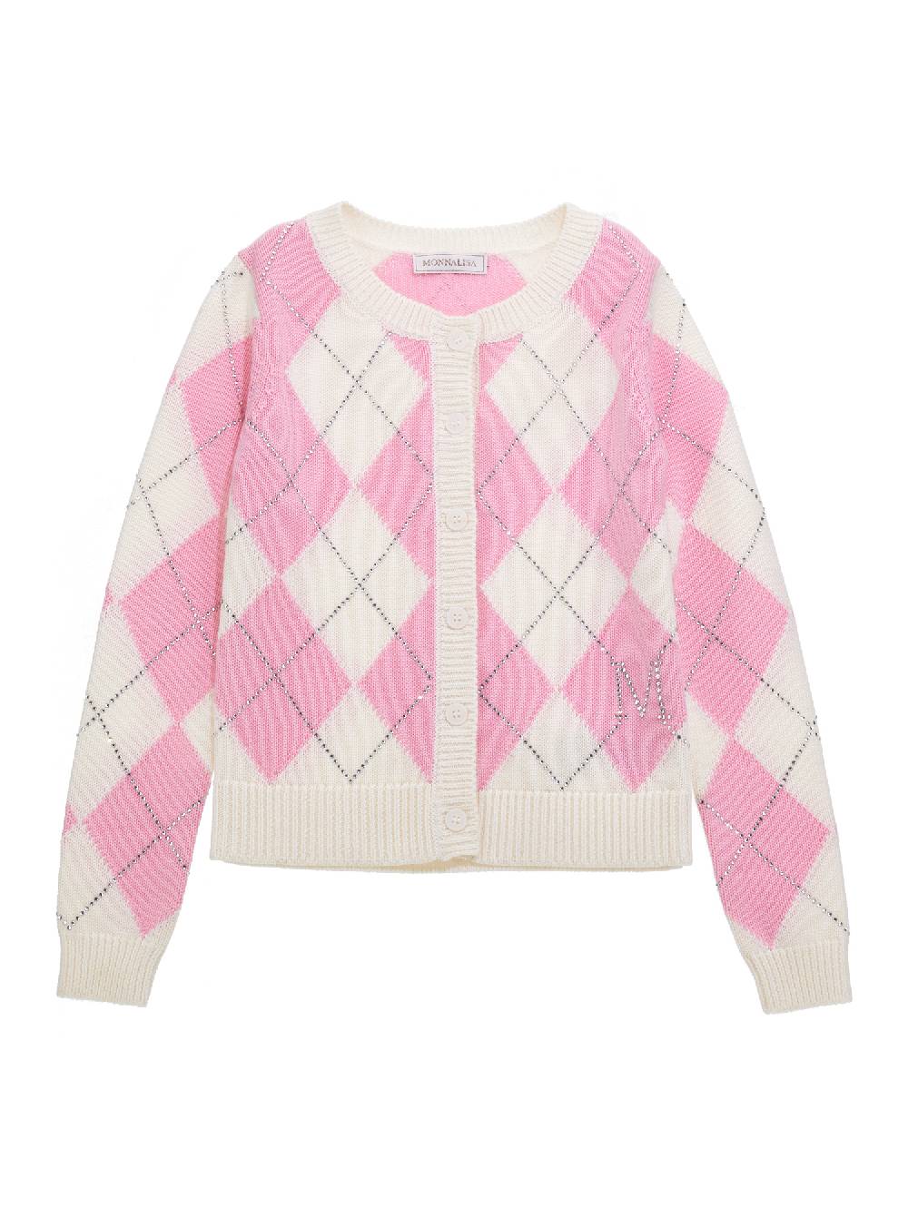 Monnalisa Cardigan jacquard bicolor