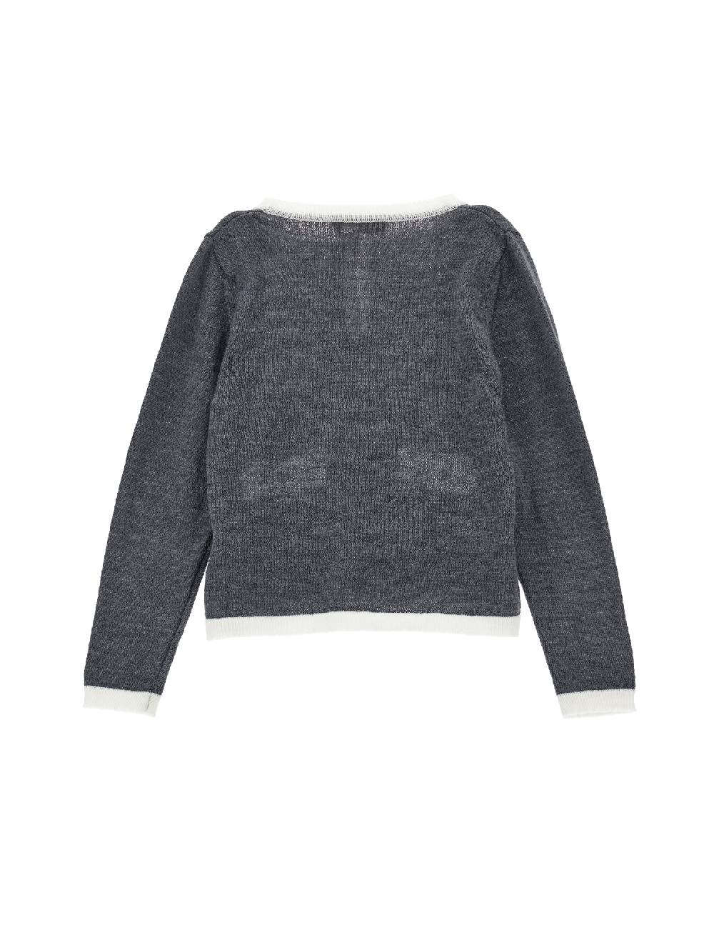 Monnalisa Cardigan Lana Merino Bicolor