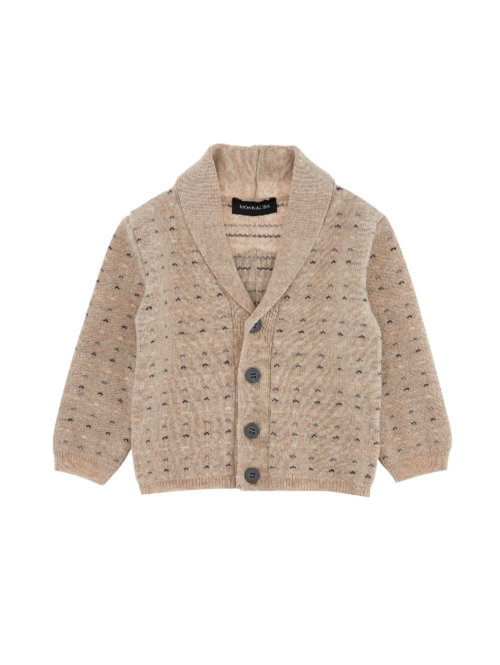 Monnalisa Cardigan merino intarsio teddy