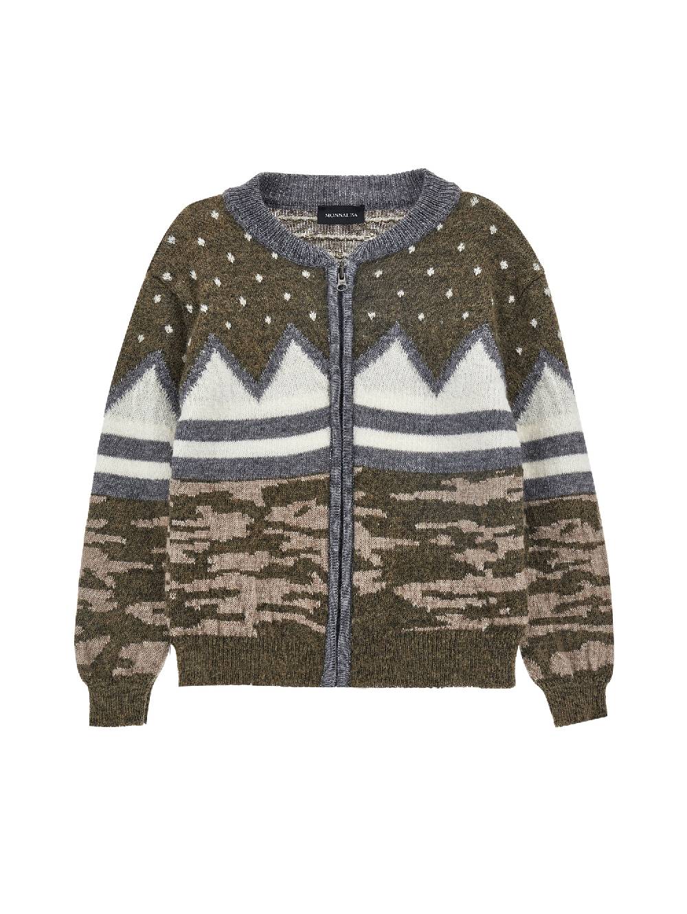 Monnalisa Cardigan mohair camouflage