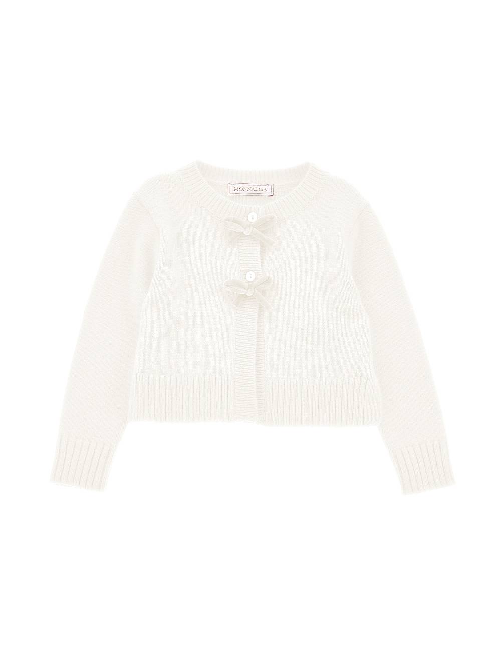 Monnalisa Cardigan soft fiocchi velluto