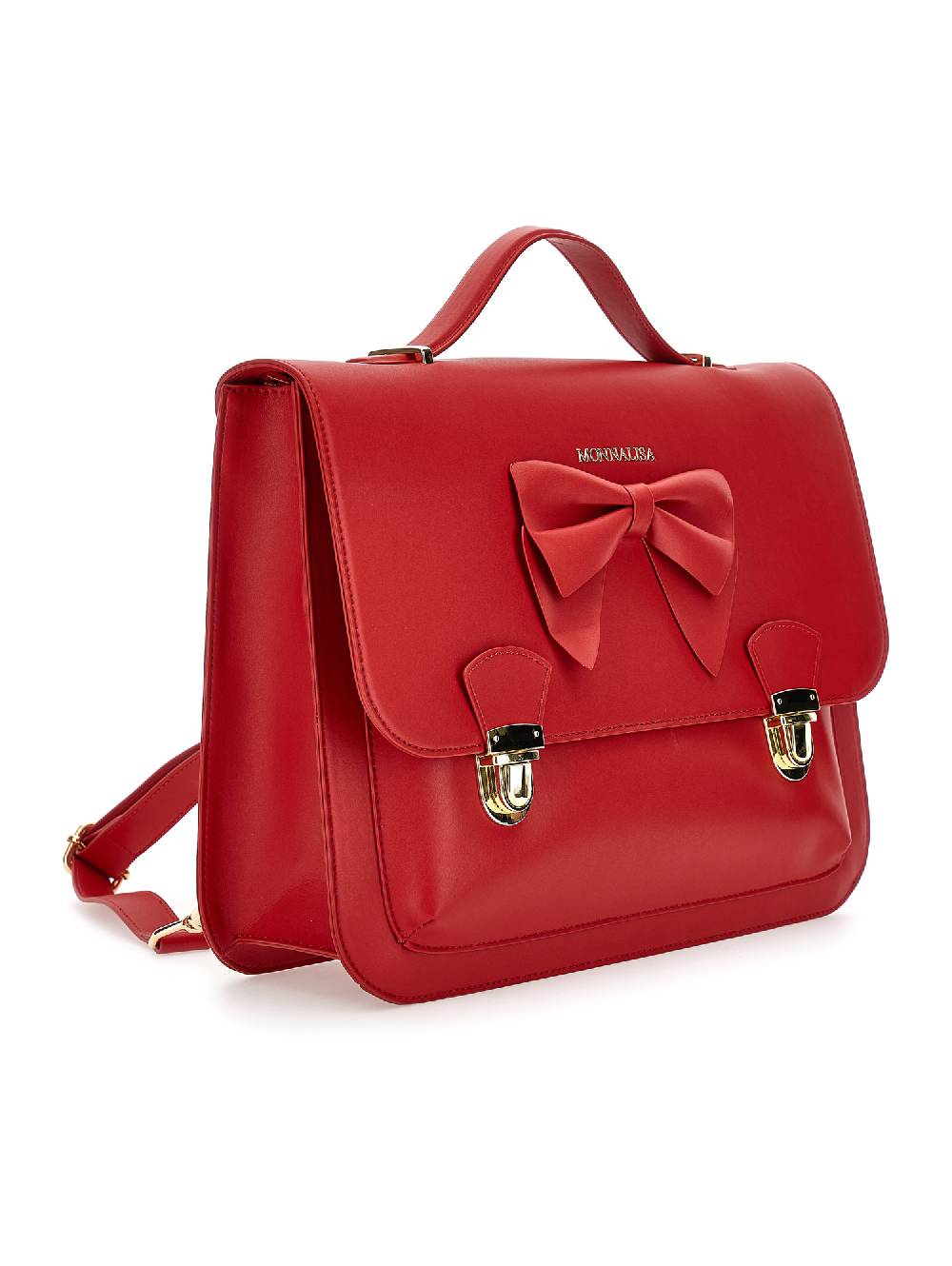 Monnalisa Cartella In Pelle Rigenerata Con Fiocco