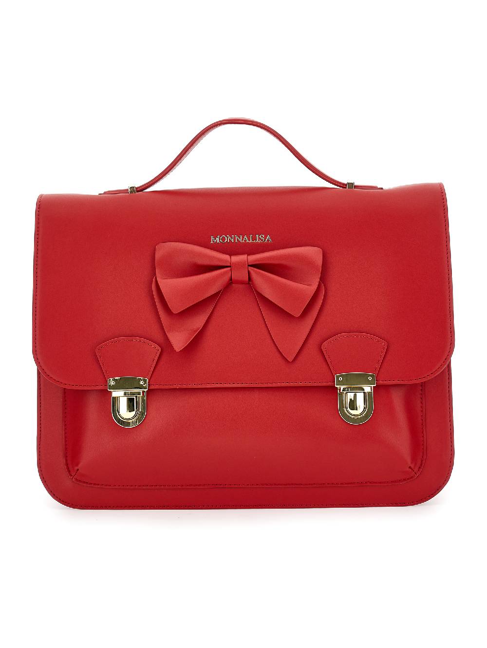 Monnalisa Cartella in pelle rigenerata con fiocco