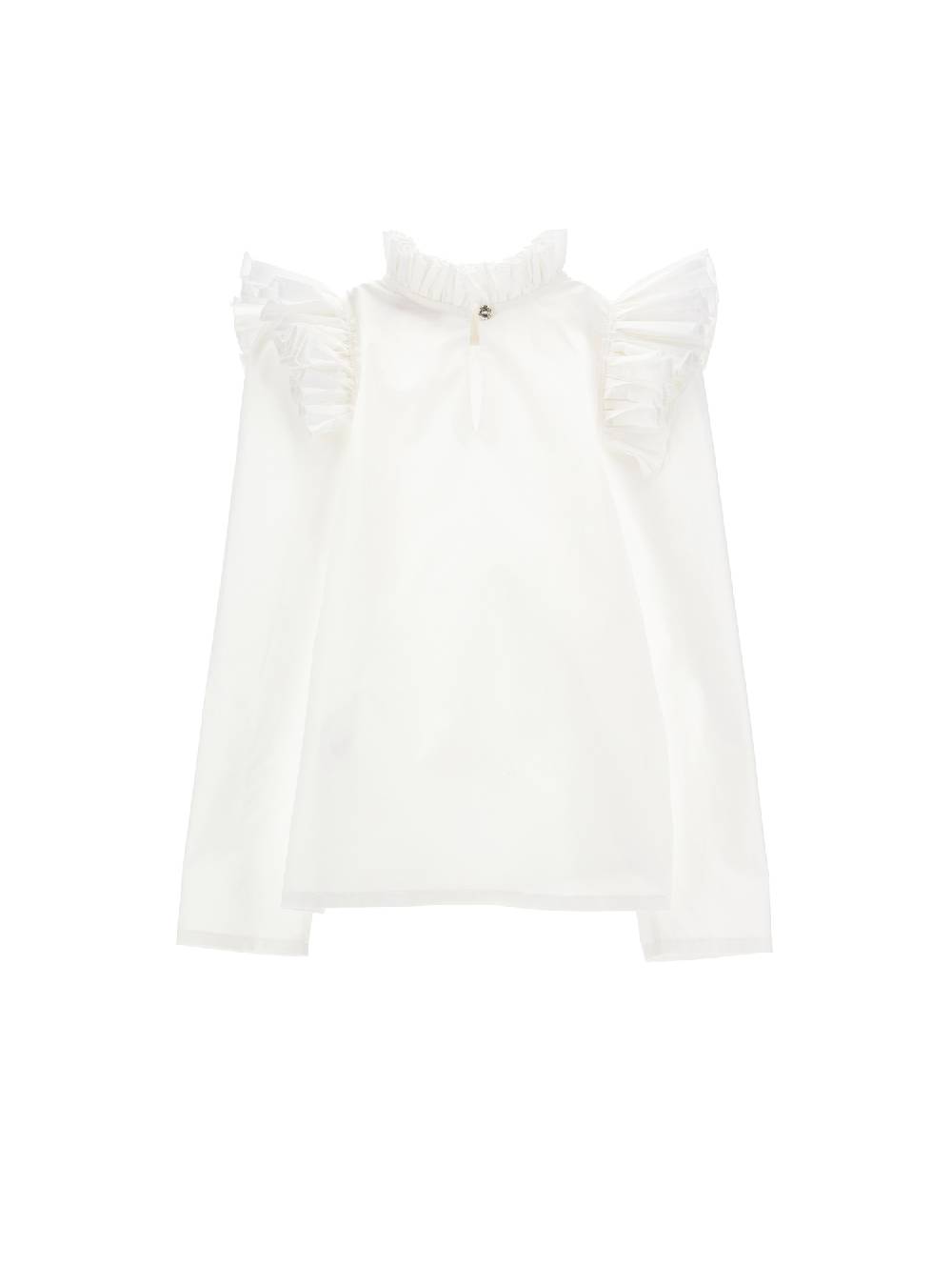 Monnalisa Casacca Popeline Con Rouches