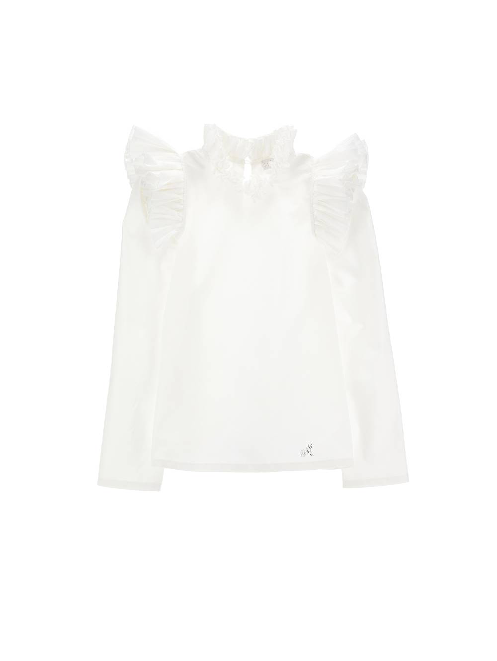 Monnalisa Casacca popeline con rouches