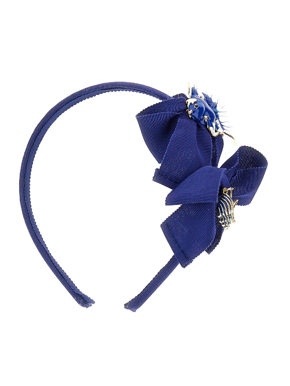 Monnalisa Cerchietto grosgrain e charms