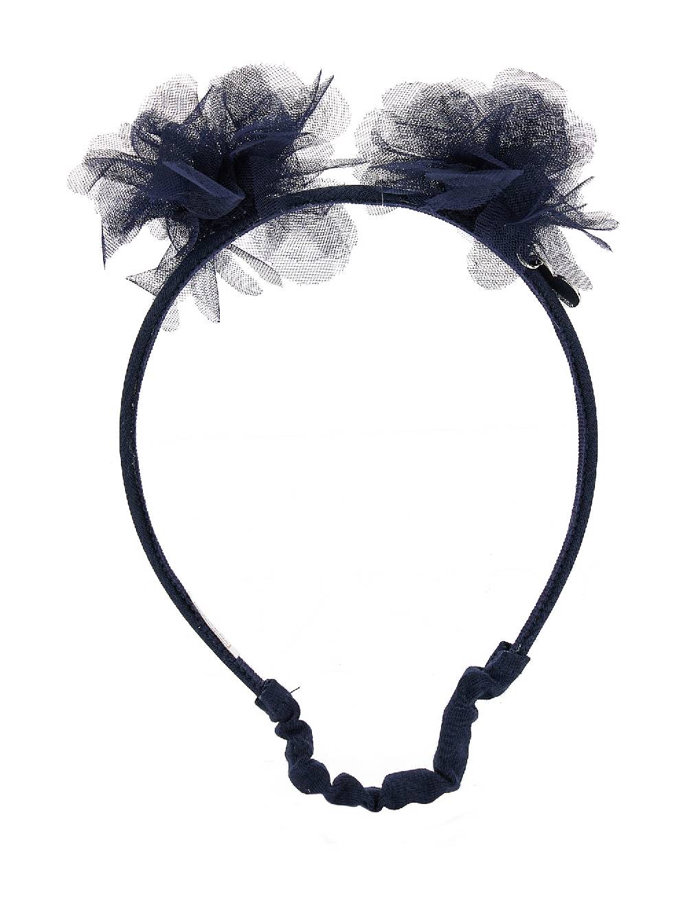 Monnalisa Cerchietto per capelli in tulle pom pon