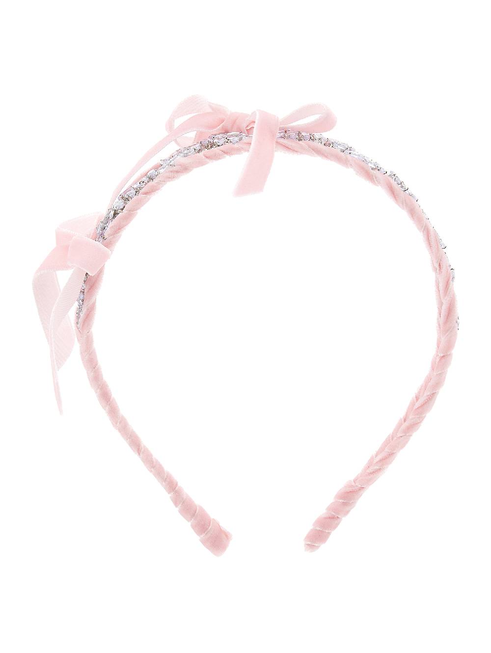 Monnalisa Cerchietto strass e velluto