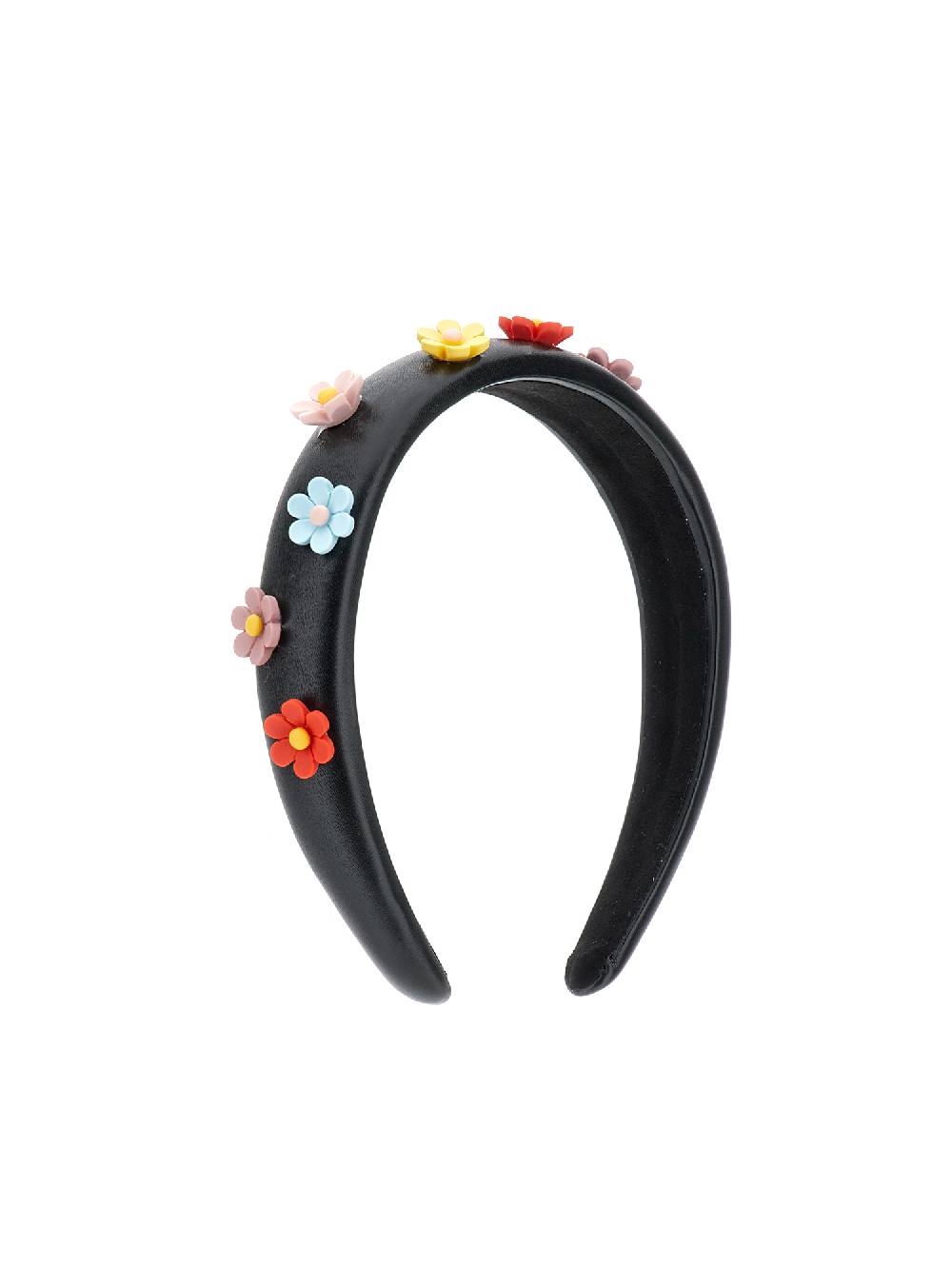 Monnalisa Cerchietto Tessuto Spalmato Con Fiori