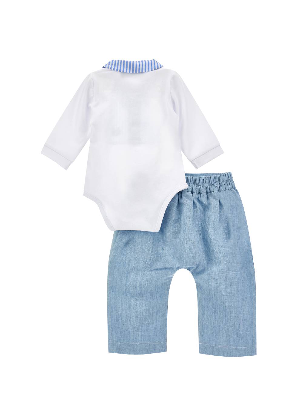 Monnalisa Completino Due Pezzi Chambray