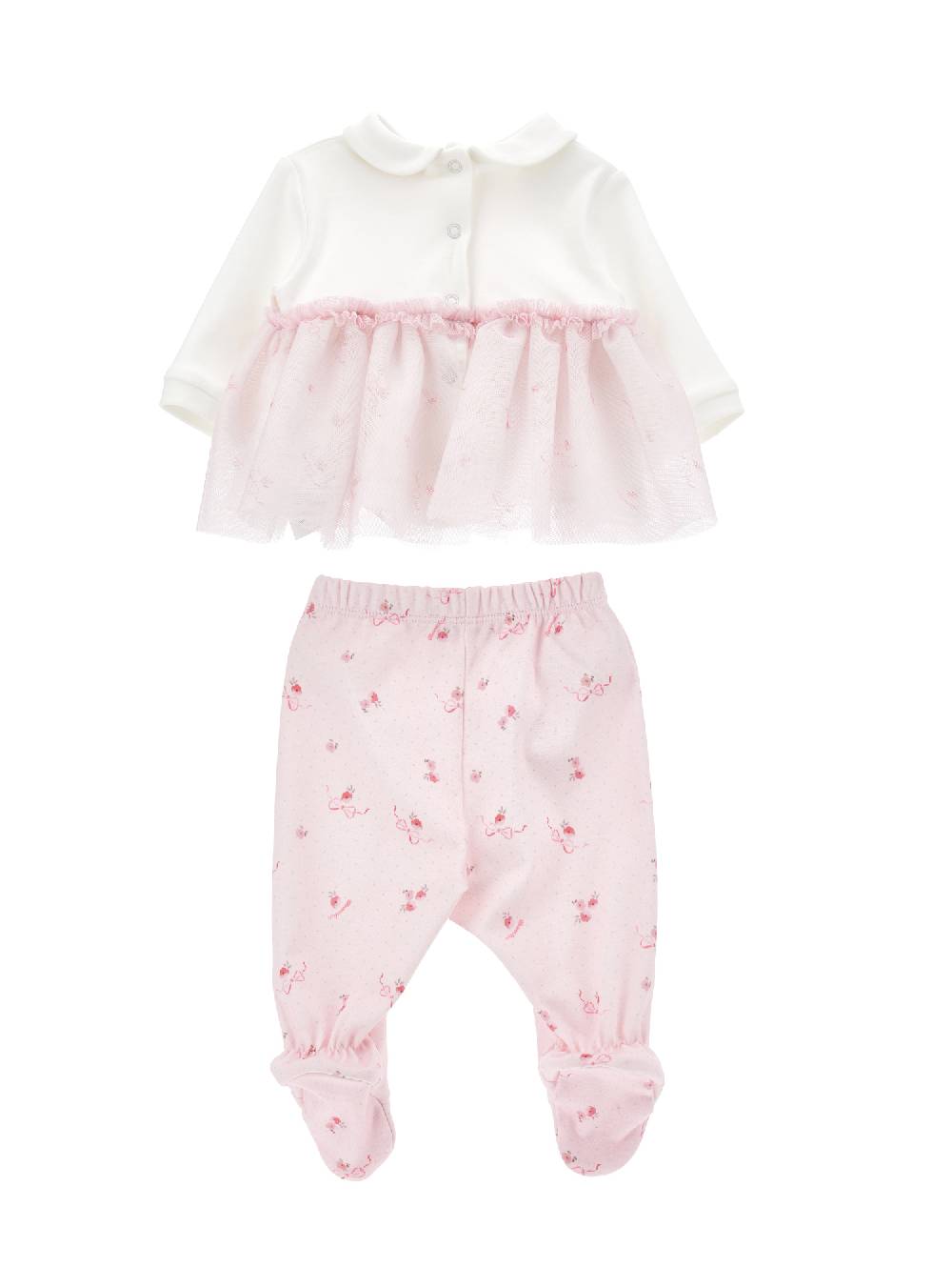 Monnalisa Completo 2 Pezzi Tulle Stampato