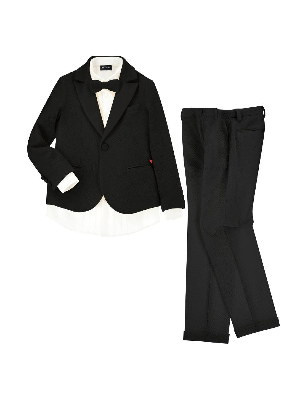 Monnalisa Completo cerimonia seersucker