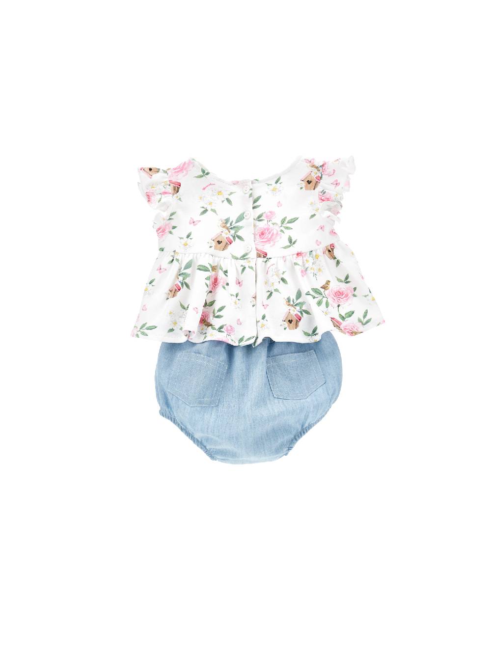 Monnalisa Completo Cotone Due Pezzi