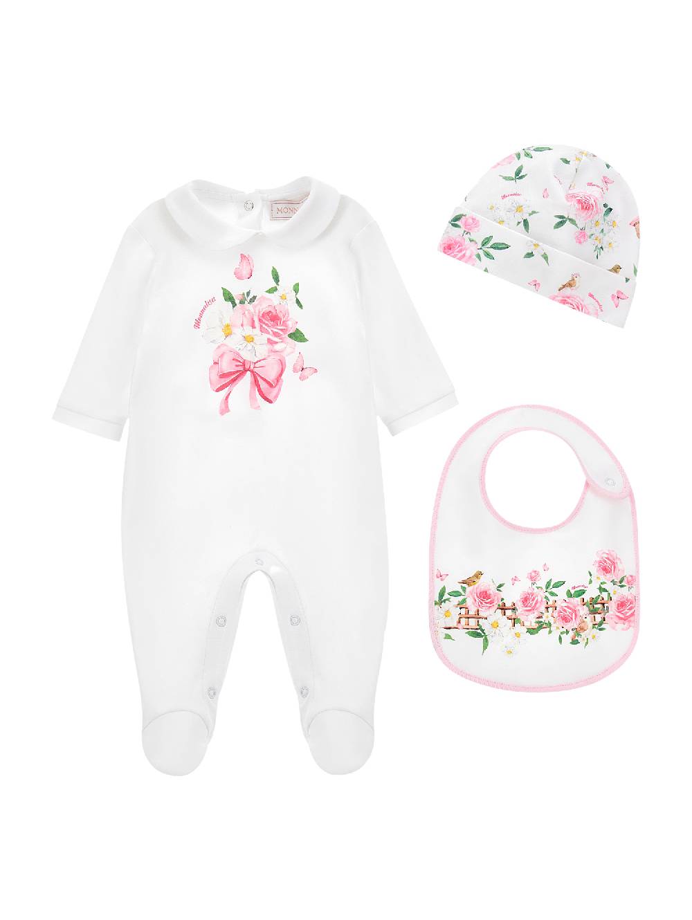 Monnalisa Completo cotone tre pezzi