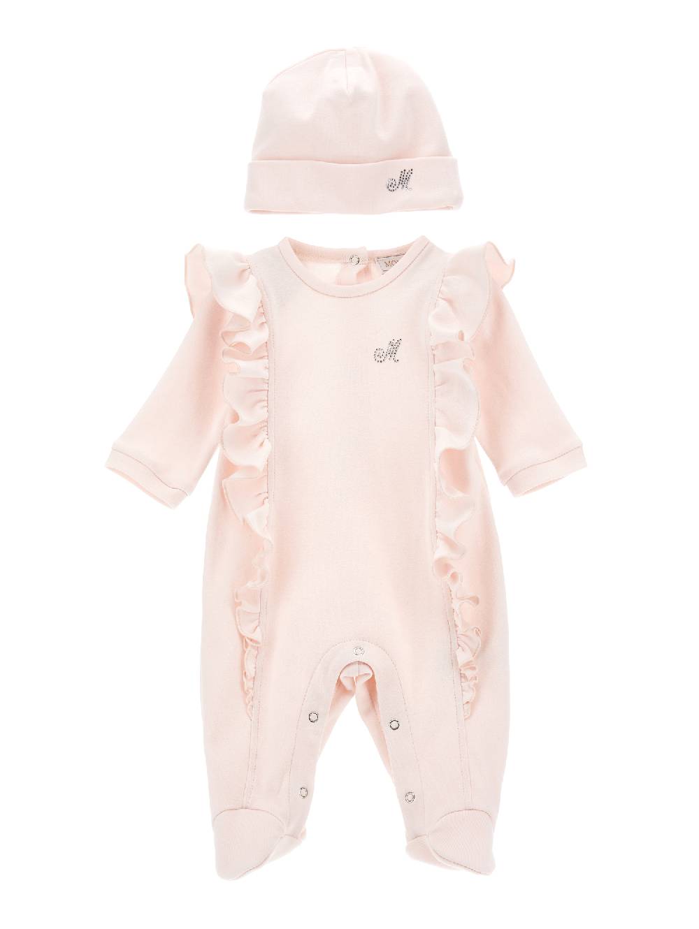 Monnalisa Completo due pezzi con logo strass