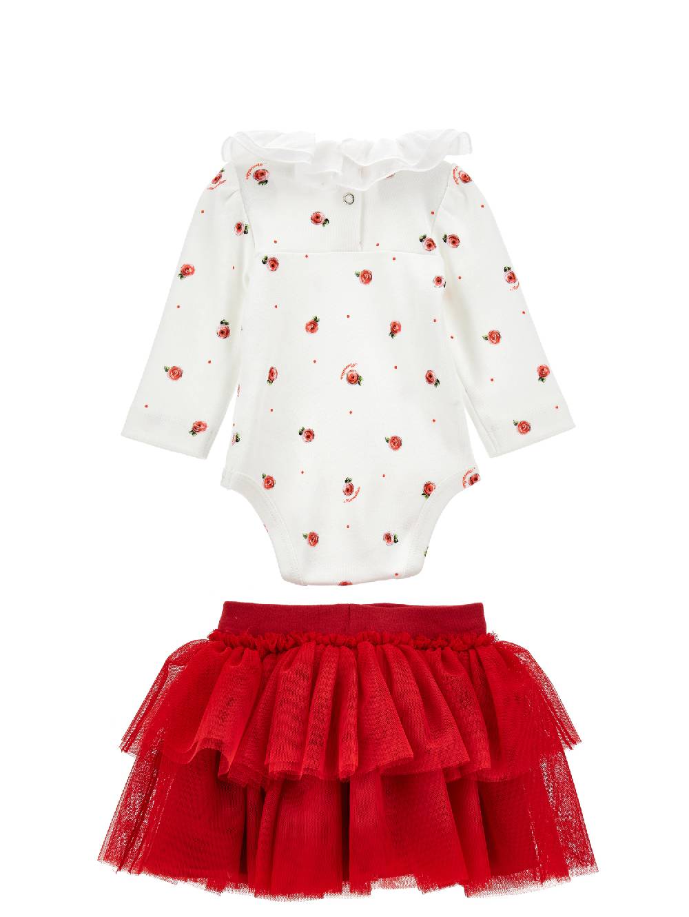 Monnalisa Completo Due Pezzi Cotone E Tulle