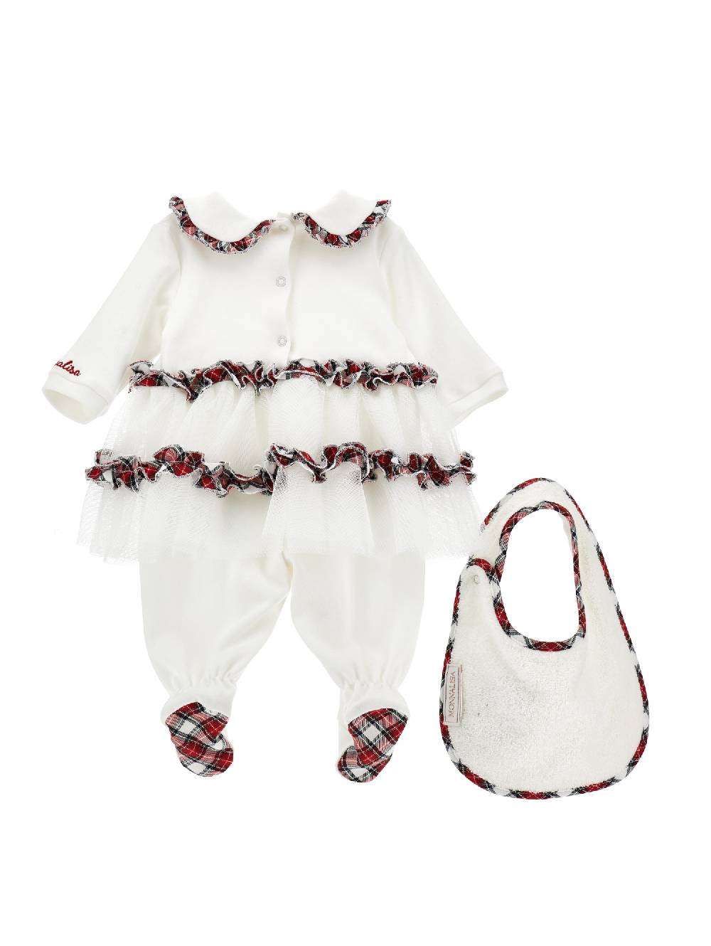 Monnalisa Completo Due Pezzi Tutina E Bavaglia