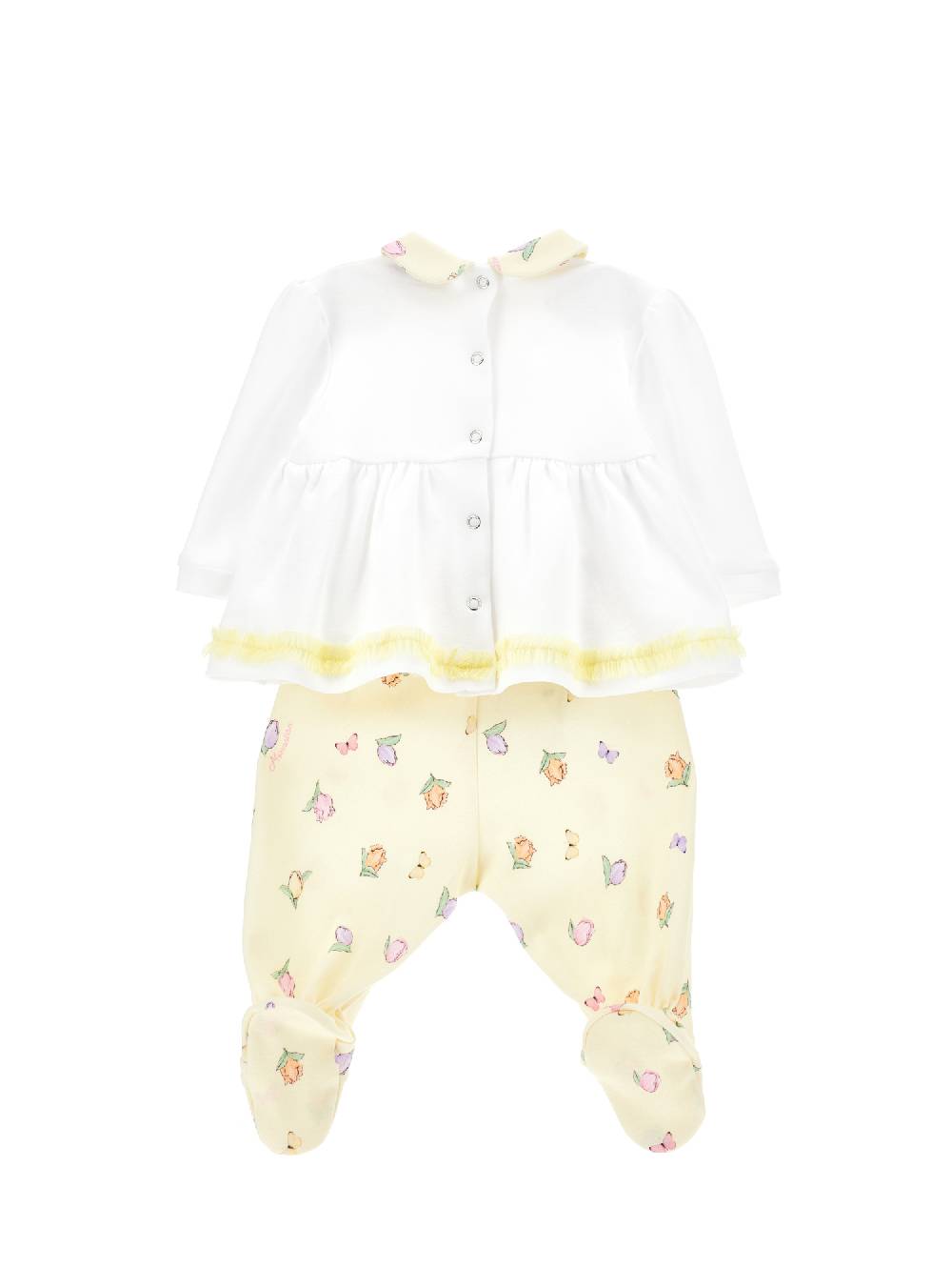 Monnalisa Completo Neonata, Due Pezzi Cotone