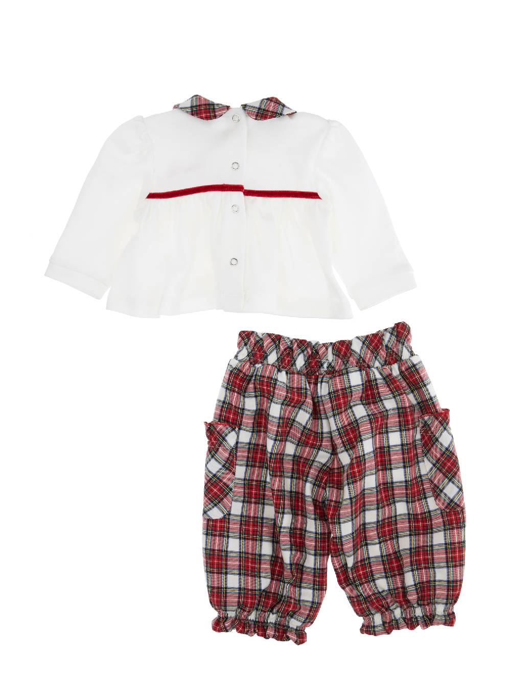 Monnalisa Completo Neonata, Due Pezzi Tartan