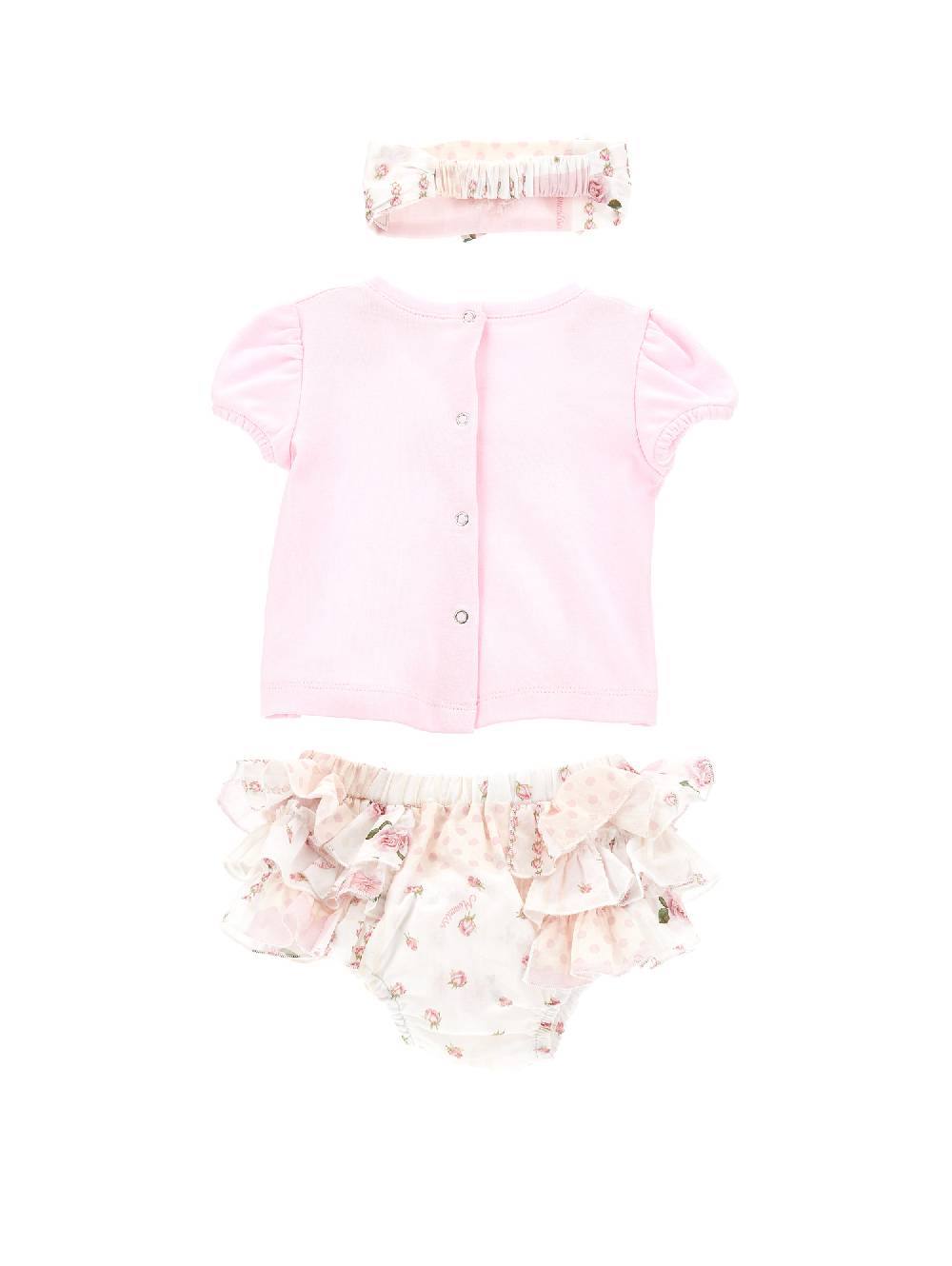 Monnalisa Completo Neonata, Tre Pezzi Cotone