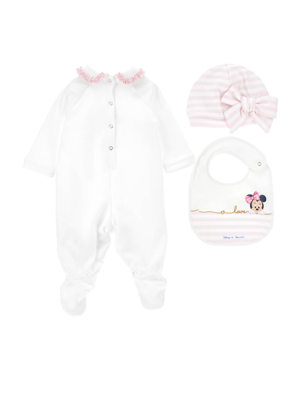 Monnalisa Completo Neonata, Tre Pezzi Minnie