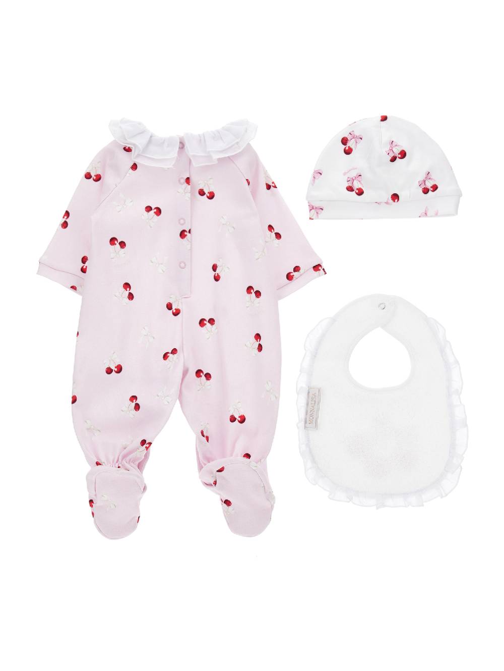 Monnalisa Completo Tre Pezzi Con Ciliegine