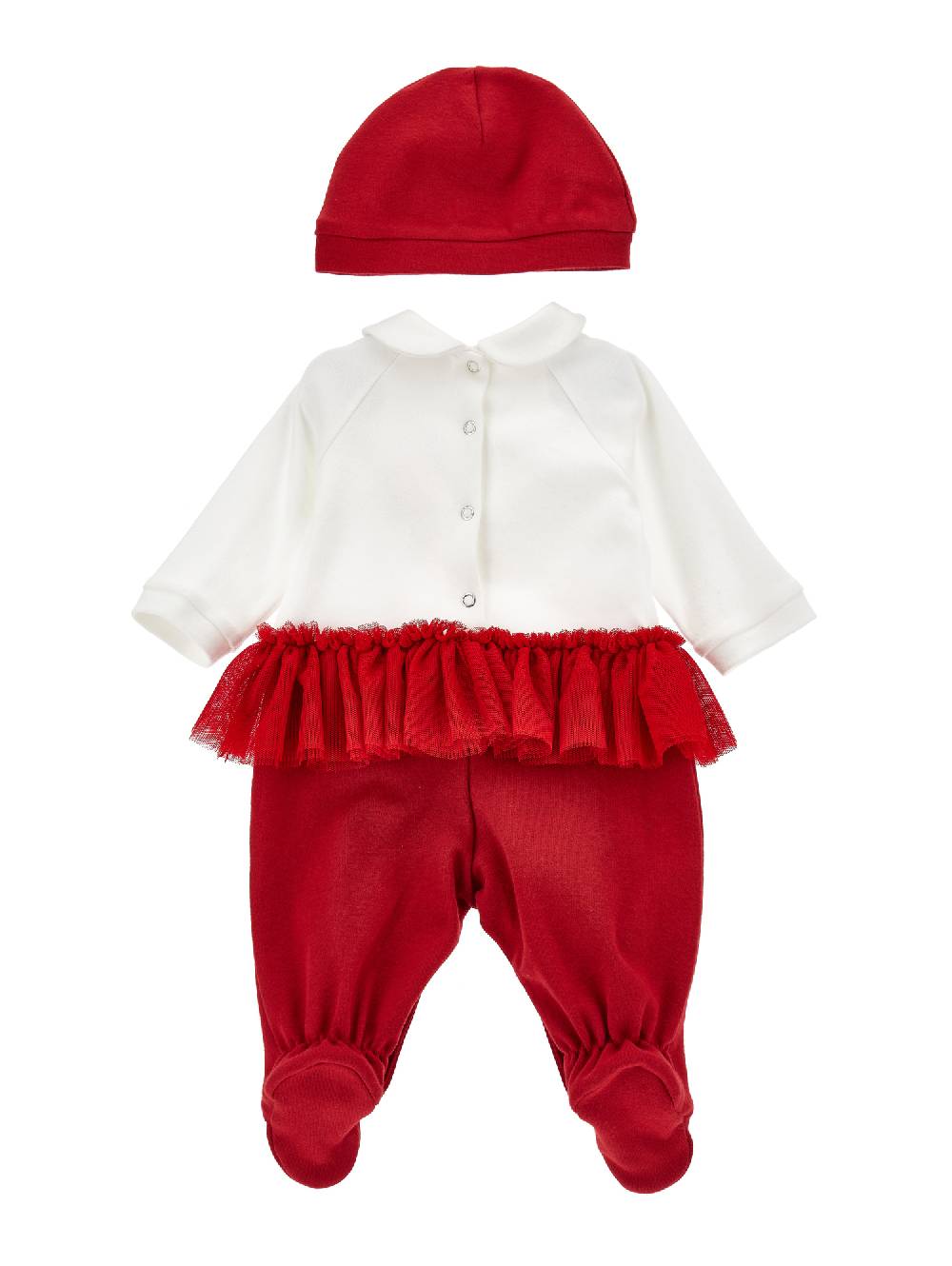 Monnalisa Completo Tutina Ciniglia Con Cuffietta