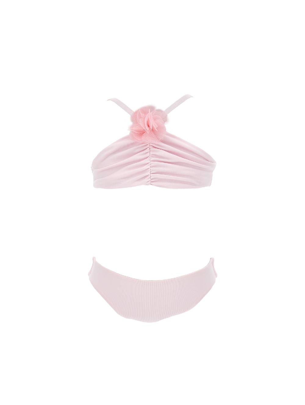 Monnalisa Costume due pezzi con pompon in tulle