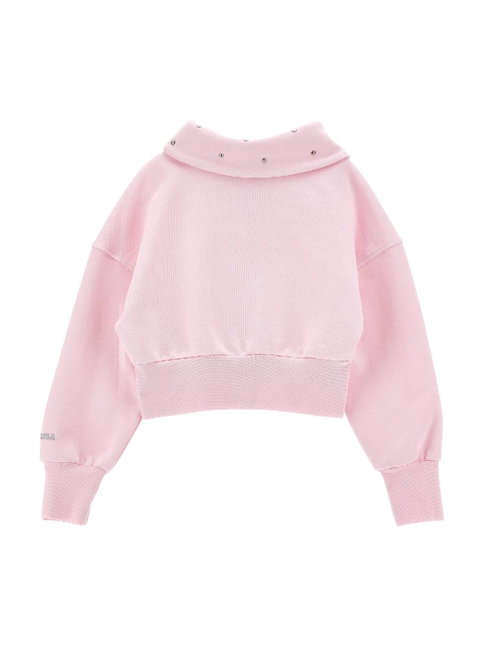 Monnalisa Felpa Aperta Con Maxicolletto