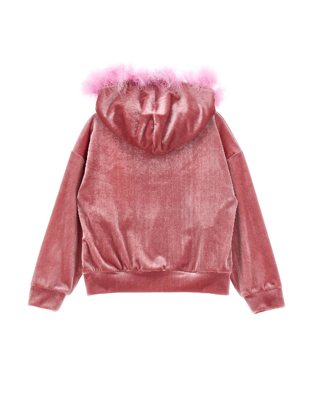 Monnalisa Felpa Aperta Con Piume