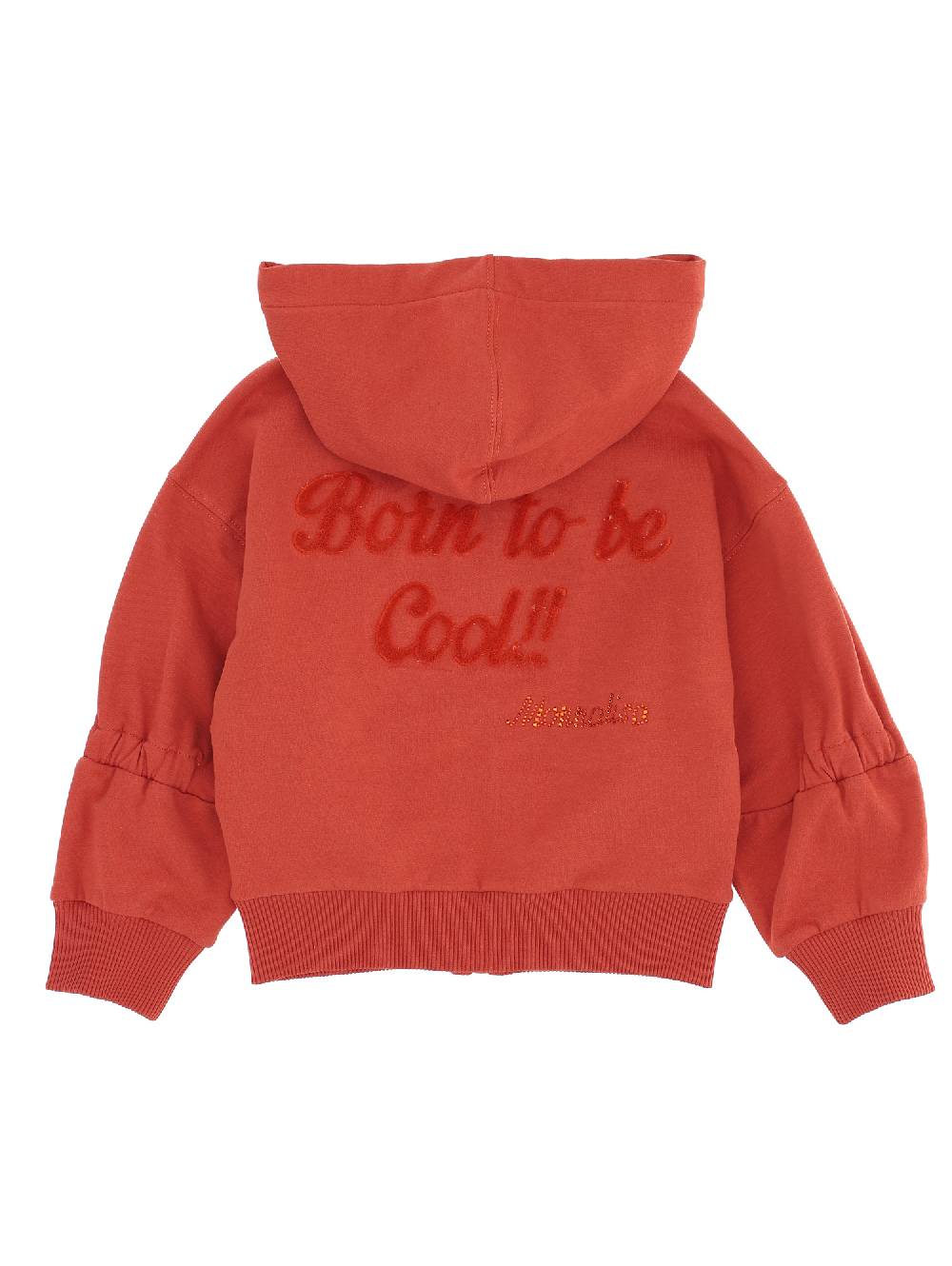 Monnalisa Felpa Aperta Con Stampa "Born To Be Cool"