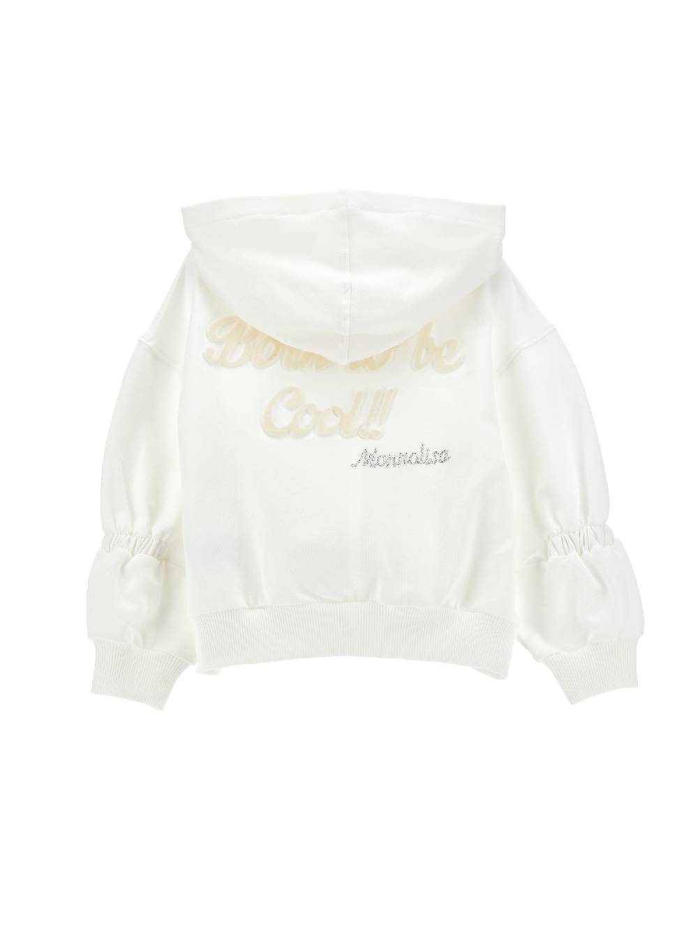 Monnalisa Felpa Aperta Felpa Con Strass