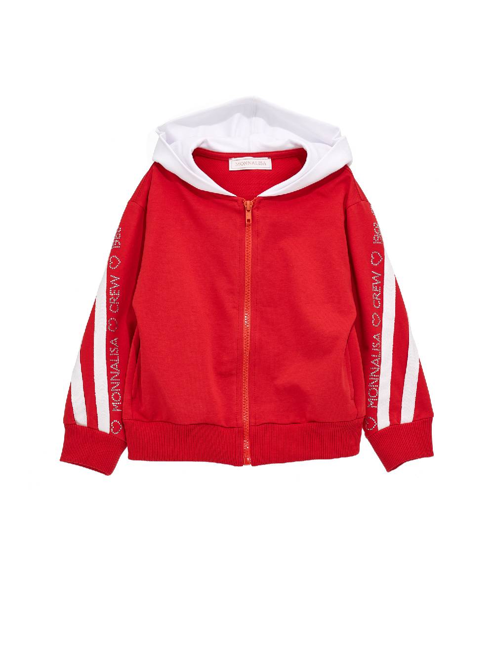 Monnalisa Felpa aperta maniche blusanti