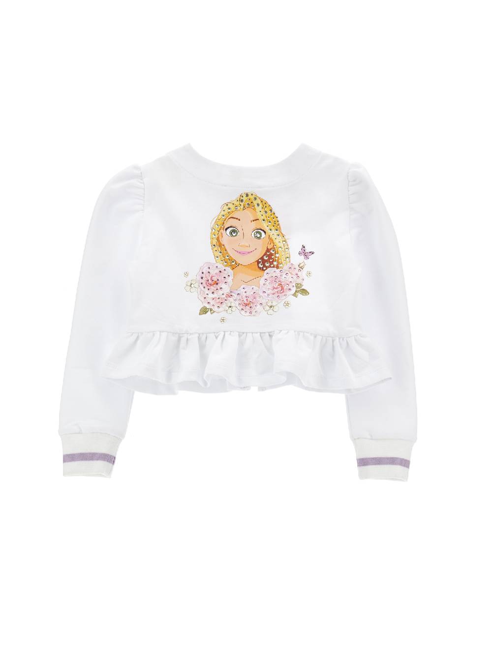 Monnalisa Felpa Aperta Rapunzel Con Galette