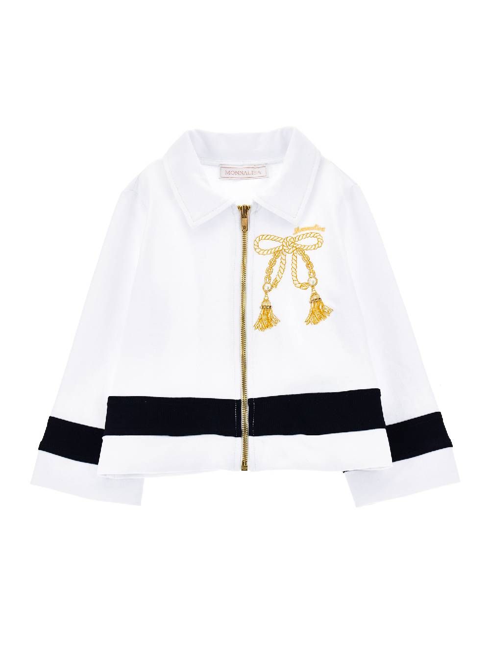 Monnalisa Felpa aperta ricamata