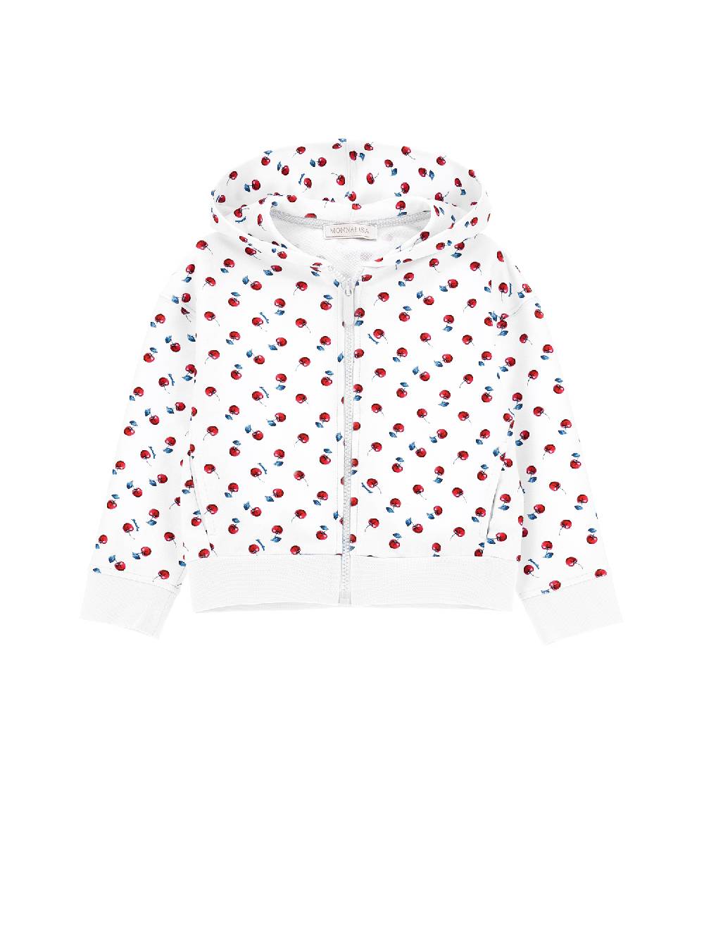 Monnalisa Felpa aperta stampa ciliegie