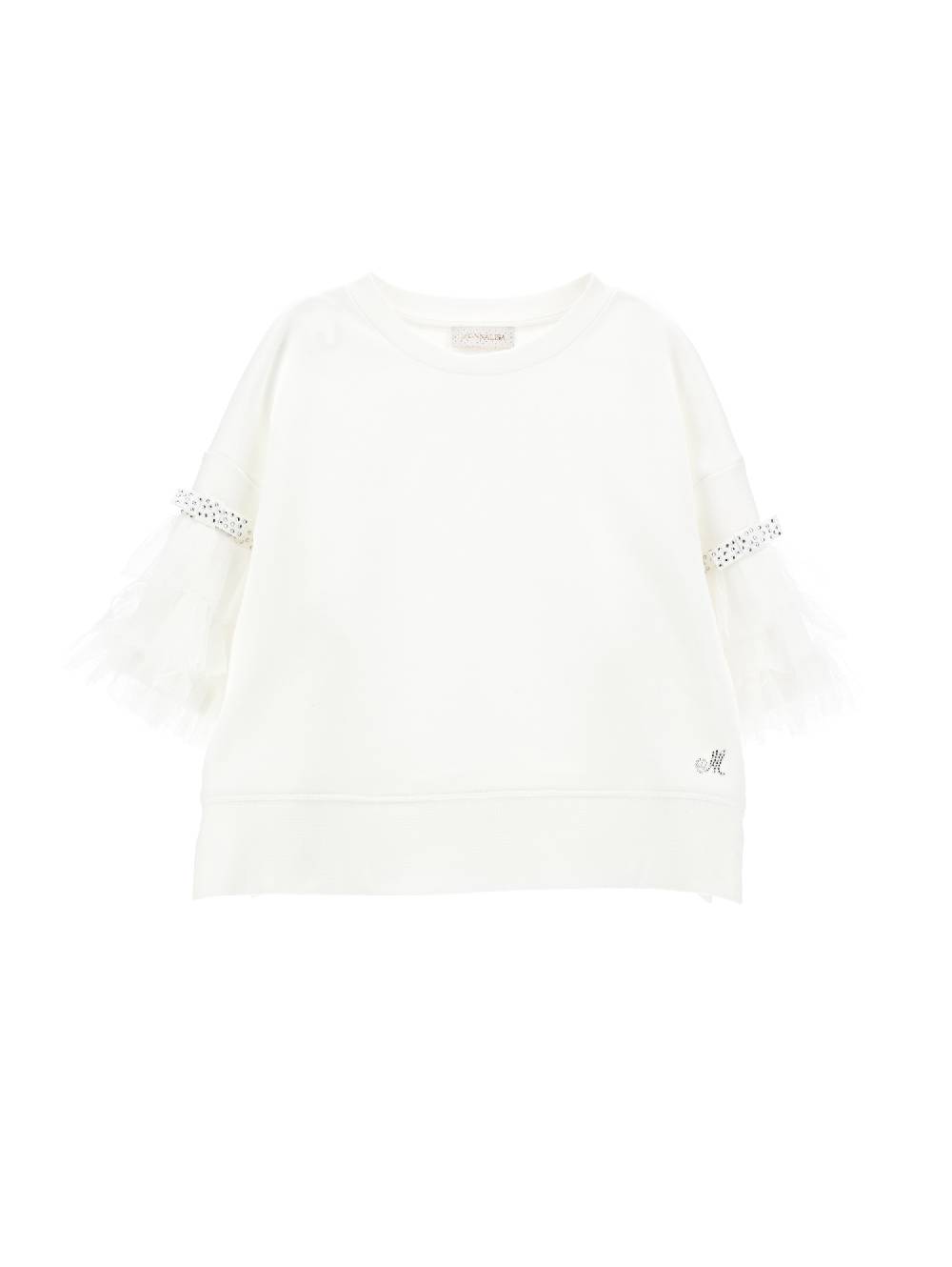 Monnalisa Felpa chic con tulle