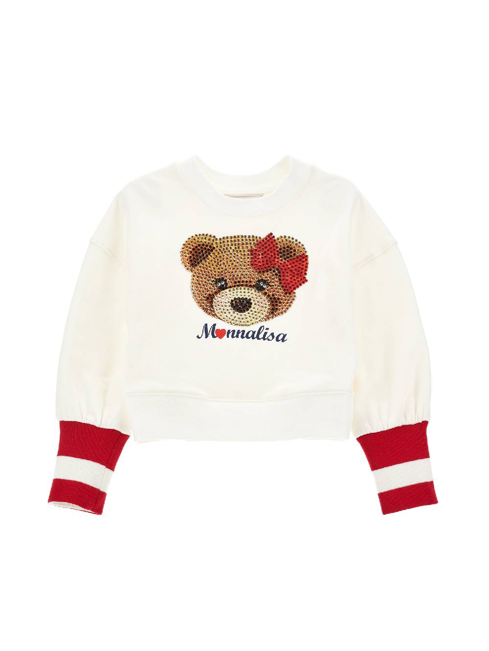 Monnalisa Felpa chiusa maxi orsetto logato