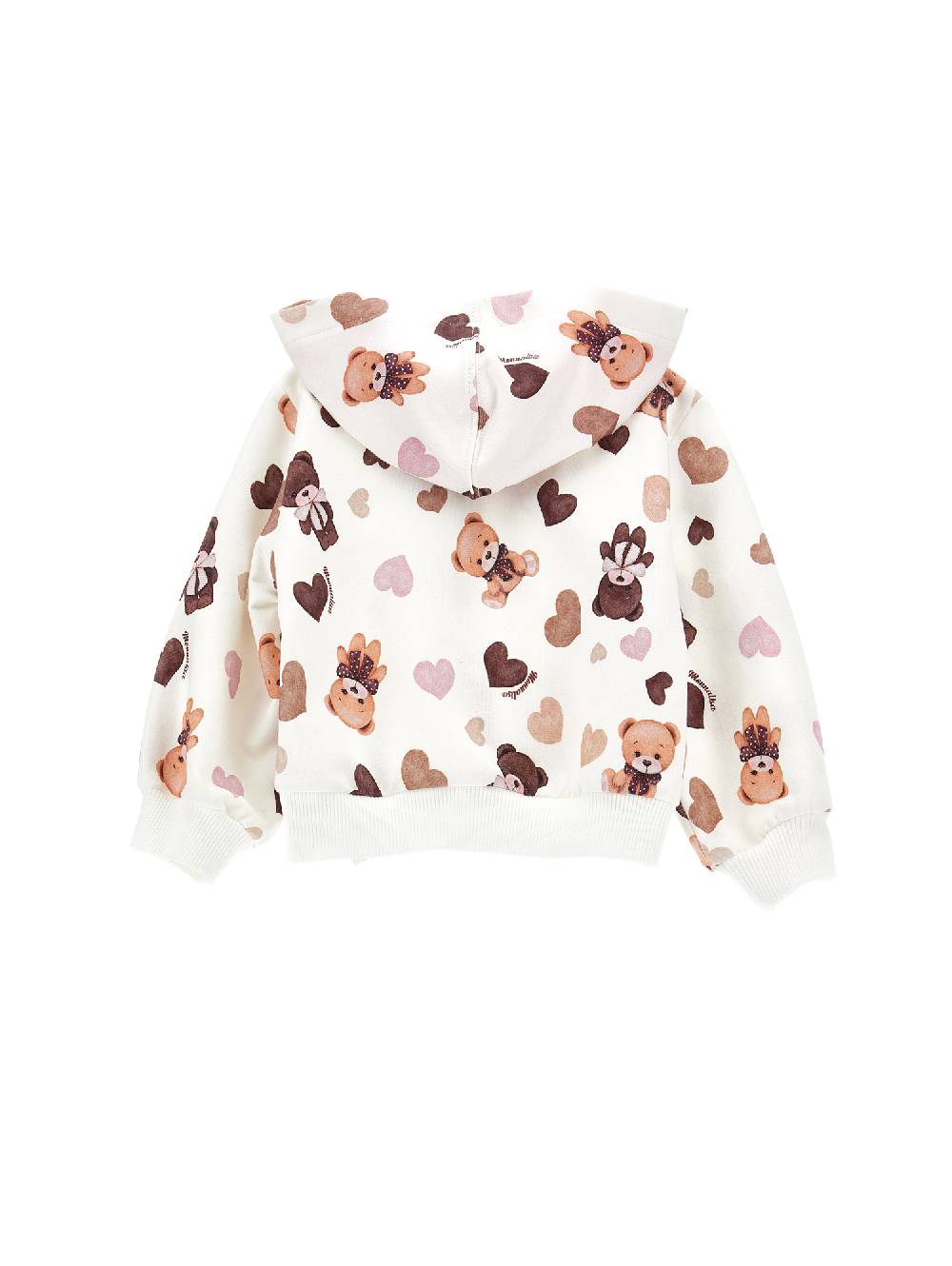 Monnalisa Felpa Con Cappuccio Stampa Overall